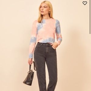 Reformation Eddie long sleeved tee in cloudburst